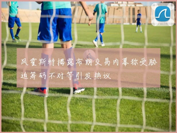 风霍斯特揭露布朗交易内幕称受胁迫筹码不对等引发热议